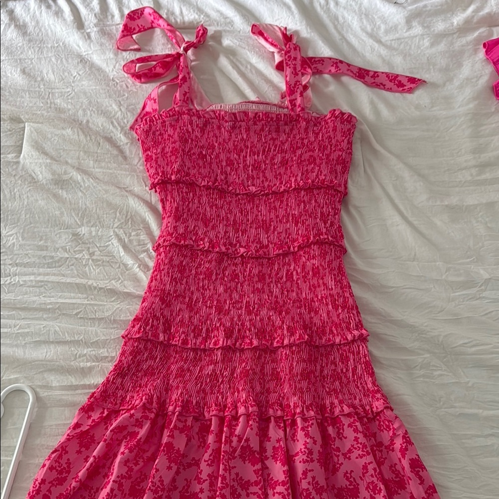 Pink Floral Preppy dress